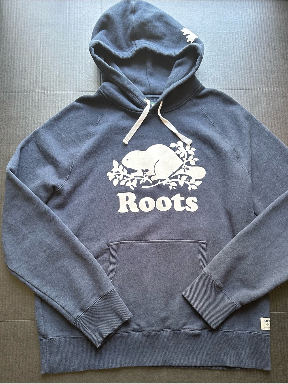 Roots Navy Sweatshirt with White Label
